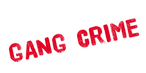 Gang Crime rubber stamp. Grunge design with dust scratches. Effects can be easily removed for a clean, crisp look. Color is easily changed.