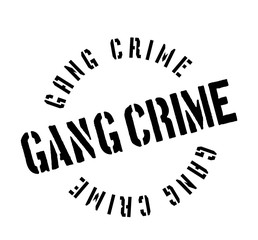 Gang Crime rubber stamp. Grunge design with dust scratches. Effects can be easily removed for a clean, crisp look. Color is easily changed.