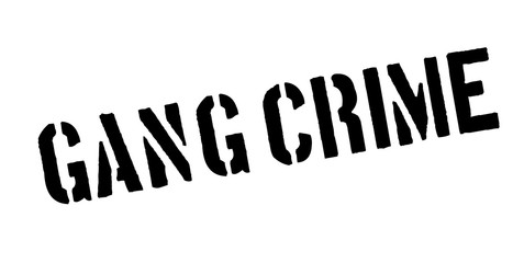 Gang Crime rubber stamp. Grunge design with dust scratches. Effects can be easily removed for a clean, crisp look. Color is easily changed.