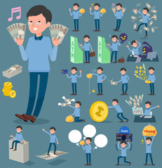 flat type Blue clothing glass dad_money