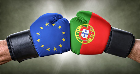 Boxkampf - Europäische Union gegen Portugal