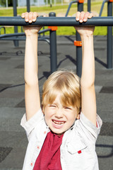 Happy boy on the playground