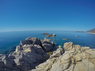 Cavoli rocks and Punta Fetovaia on the background, Elba island, Italy