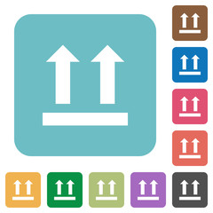Side up sign rounded square flat icons