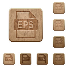 EPS file format wooden buttons