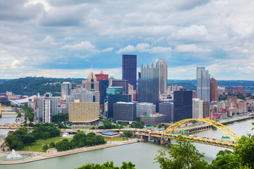 Pittsburgh cityscape with the Ohio river