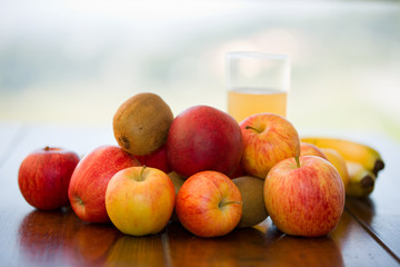 fruits and juice
