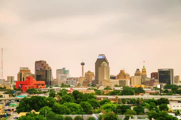 Türaufkleber Stadtbild von San Antonio, TX © andreykr