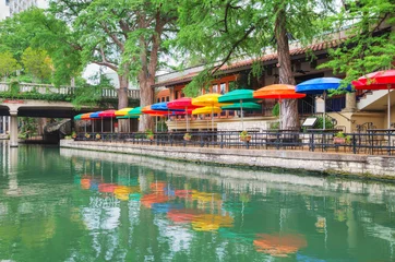 Fotobehang River walk in San Antonio © andreykr