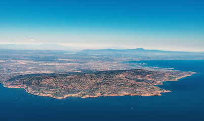 Aerial view of Rancho Palos Verdes, Los Angeles, CA