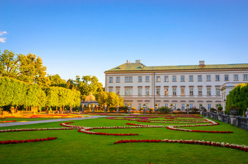 Obraz premium Beautiful Mirabell palace and gardens, Salzburg, Austria