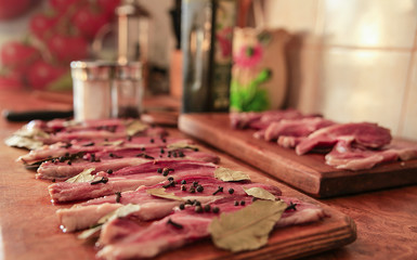  cooking meat in the house