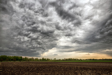 Stormy clouds over the country