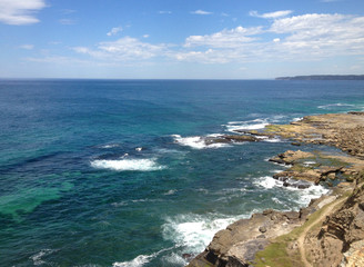 Fototapeta na wymiar Waterfront scene of Newcastle, NSW Central Coast Australia.