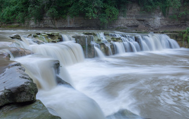 Fototapeta premium Panorama Wasserfall langzeitbelichtung