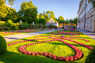 Obraz premium Beautiful Mirabell palace and gardens, Salzburg, Austria
