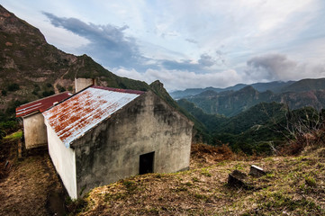 Abandoned house in the hills in Madeira, Portugal