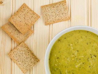 Bowl of Pea and Mint Soup