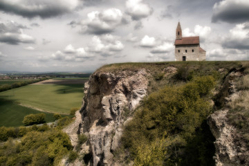 Lonely Drazovsky church on the hill, Slovakia