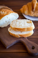 Baking on a wooden table
