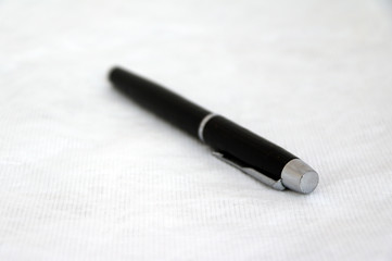 black pen on white background. for Taking notes or sign about education or business.