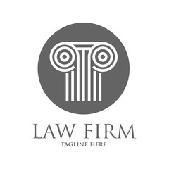 Pillar in Round Law Logo