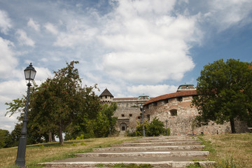 Fototapeta na wymiar Medieval fortress of Buda Castle in Budapest. Hungary