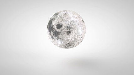 Full Moon isolated  in white