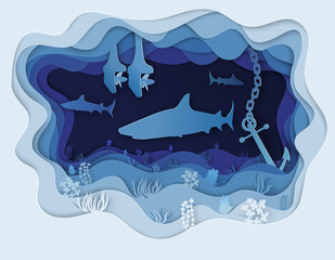  illustration of a formidable shark on the hunt