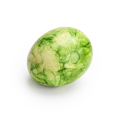 Abstract green color on egg isolated