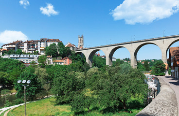 Fototapeta na wymiar Fribourg bridge