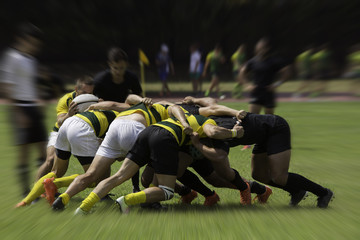 Playing with crowds during a rugby match