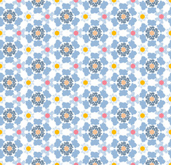 Abstract geometric pattern, floral background.