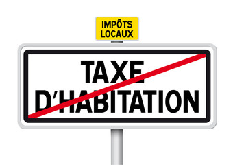 Suppression Taxe d'Habitation - Panneau ville