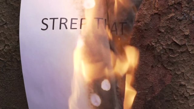 flaming word strep throat