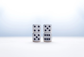 Nine eleven from dice numbers. 9-11 concept.