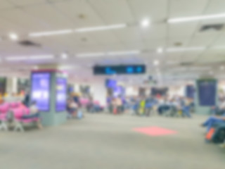 Abstract blur passenger in the airport .