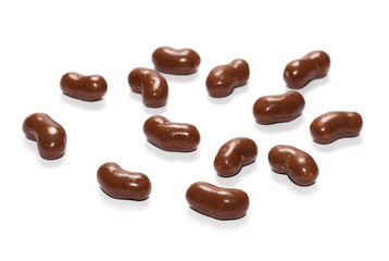 Chocolates isolated on white background