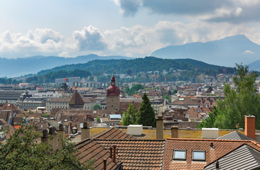 Top view of the city of Lucerne