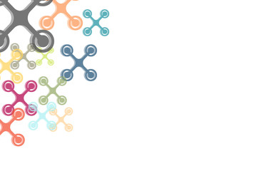 Hintergrund aus bunten Quadrocoptern