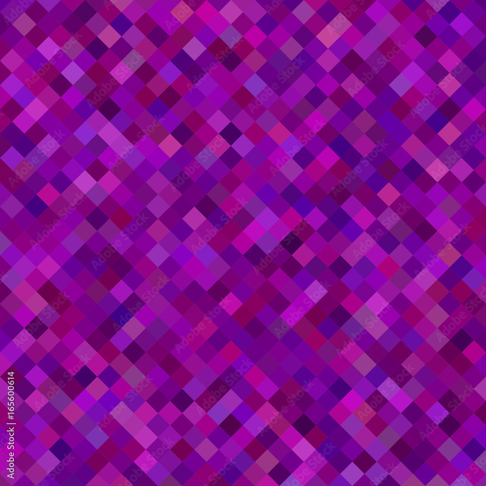 Poster diagonal square pattern background - vector illustration from squares in purple tones