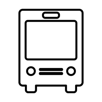Bus line icon. Navigation and transport sign. Vector graphic