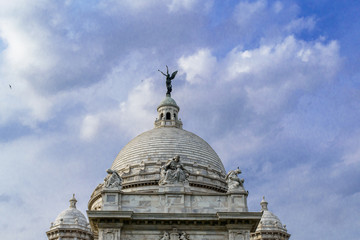Fototapeta na wymiar Beautiful Victoria Memorial, Kolkata , West Bengal, India,
