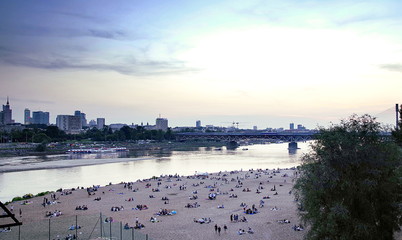 Relaks nad Wisłą w Warszawie © Henryk Niestrój