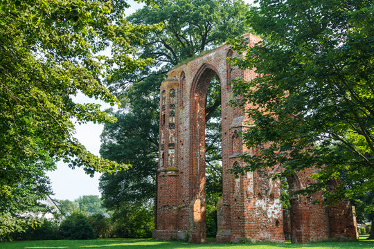 Ruins of Eldena convent near Greifswald, Germany