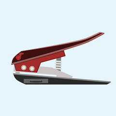 Vector hole punch icon in flat style
