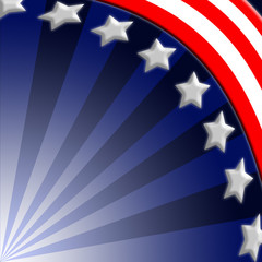 American oriented background, in the colors red, white and blue, white stars and blue, red and white stripes, suitable for all kind of American holidays, Labor Day, independence Day, etc.