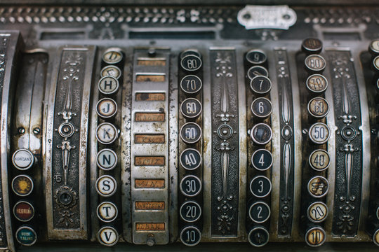 Antique Cash Register Buttons