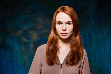 Red-haired pretty girl