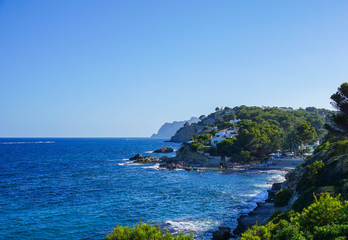 Fototapeta na wymiar Sea view coast of Moraira Spain